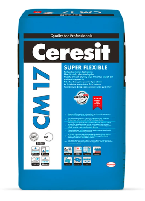 Ceresit CM 17 Super Flexible flīžu līme elastīga  25kg